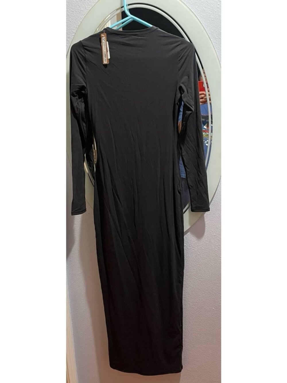 SKIMS Fits Everybody Crew NeckLong Sleeve DressOnyx SIZES MEDIUM - Picture 4 of 5